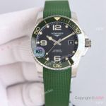 ZF Factory Swissclone Longines Hydroconquest 41 Green Gold Ceramic Bezel Steel Watch